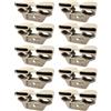 cyclingcolors 10x Supporto doga doppia lungo 38 x 8 mm in elastomero per rete letto telaio in legno, fissaggio con vite e tenone - beige