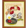 RIOLIS Colazione Ricamo a Punto Croce, Cotone, Multicolore, 15 x 18 x 0.1 cm