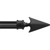 Essential Bastone per tende con occhielli, per finestre e porte, estensibili, da 91 cm a 168 cm, asta in metallo con terminali decorativi piatti e staffe (19/16 mm) Deco Essential