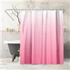 Americanflat Tenda Doccia 180x200 cm Rosa Sfumato - Tenda per Doccia con Anelli in Metallo e 12 Ganci - Shower Curtain per Bagno Resistente all'Acqua in 100% Poliestere