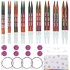KnitPro Symfonie 2 Deluxe - Set di ferri intercambiabili da 10 cm, 9 misure (da 3 mm a 8 mm)
