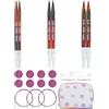 KnitPro Symfonie - Set di 2 ferri intercambiabili per principianti, 13 cm, 3 misure (da 4 mm a 6 mm)