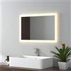 EMKE Specchio da bagno a LED, 40 x 60 cm, con illuminazione, bianco caldo, IP44, a risparmio energetico