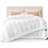VOUNOT® Piumone Letto Matrimoniale 4 Stagioni 260x240 cm, Piumino Caldo Invernale 500 GSM, Trapunta Abbottonata Estiva 200 g/m² e Autunnale 300 g/m², 100% Microfibra, Bianco
