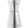 Metaltex Jigger 2-4cl di acciaio inossidabile, argento, 4,4 x 9,5 x 16 cm