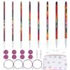 KnitPro Symfonie - Set di 2 uncinetti afgani/tunisini, 8 misure (da 3,5 mm a 8 mm)