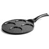 IBILI, Padella per 4 mini crepes Natura, 26 cm, alluminio fuso, antiaderente stile pietra, adatta per l'induzione.