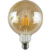 LEDSone Lampadina a LED Edison G125 E27 8 W, dimmerabile, in vetro ambra, bianco caldo 2700 K, ideale per la decorazione della casa, lampade a sospensione, lampadari, illuminazione da ristorante e
