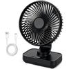 Foreverup Ventilatore da Tavolo Ultra-Silenzioso, 3600mAh Ventilatore da Tavolo USB Silenzioso Oscillante, Piccolo Ventilatore Oscillante da Tavolo 4 Velocità Sistema Raffreddante da Tavolo, per scrivania casa
