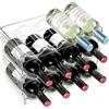 FORBELL Portabottiglie impilabile - per 12 bottiglie, adatto per frigorifero, armadio, piano di lavoro e ufficio, scaffale multifunzione per bottiglie di vino e bottiglie d'acqua (3-12 bottiglie)