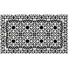 Floori Tappeto Arredo Arabic Stile Orientale Salotto Camera Passatoia Cucina Con Antiscivolo Made in Italy (Nero, 160x240 cm)