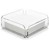Agplex Portatovaglioli da Tavola in Acrilico Trasparente Premium 15,3x15,3x5,8 cm, Porta Tovaglioli da Tavolo Cucina Aperitivo Ristorante Hotel, Porta Fazzoletti Artigianale 100% Made in Italy