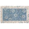 Floori Tappeto Arredo Ninfea Fiori Colori Moderni Arredo Salotto Camera Passatoia Cucina Con Antiscivolo Made in Italy (Azzurro Topazio, 65x115 cm)