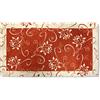 Floori Tappeto Arredo Ninfea Fiori Colori Moderni Arredo Salotto Camera Passatoia Cucina Con Antiscivolo Made in Italy (Ruggine, 80x150 cm)