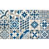 Floori Tappeto Maioliche Moderno Arredo Salotto Camera Passatoia Cucina Con Antiscivolo Made in Italy (Ottanio, 65x115 cm)