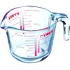 Pyrex - Caraffa graduata classica in vetro ad alta resistenza al calore, 0,25 litri, trasparente (confezione da 2)