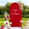 3E Home Copertura per sfondo ad arco nuziale rossa, 1,8 m, copertura elastica per matrimoni, baby shower, feste di compleanno, eventi e ricevimenti