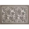 Floori Tappeto Cucina Bamboo Foglie Morbida Ciniglia con Antiscivolo Moderno Passatoia Cucina Ingresso Tropical Colori Moderni Arredo Salotto Camera Made in Italy (Grigio Caldo, 57x280 cm)