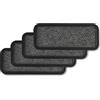 Astra Zerbino per esterni e interni - 25x60 cm Set da 4 Motivo grigio - Zerbino antiscivolo - Tappeto cattura-sporco molto resistente - Zerbino per gradini