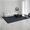 Floori Tappeto Arredo Classico Moderno Anticato Raffinato Salotto Camera Passatoia Cucina Con Antiscivolo Made in Italy (Nero, 80x150 cm)