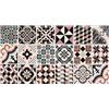 Floori Tappeto Maioliche Moderno Arredo Salotto Camera Passatoia Cucina Con Antiscivolo Made in Italy (Nero, 65x115 cm)