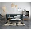Floori Tappeto Triangoli Moderno Arredo Salotto Camera Passatoia Cucina Con Antiscivolo Made in Italy (Antracite, 140x200 cm)