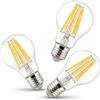 Area illumina Lampadina LED Filament A60, E27, 7W, 1552 Lumen, Classe Energetica A, Luce Calda 3000K, Naturale 4000K o Fredda 6500K, Kit da 3 (Calda 3000K)
