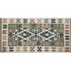 Floori Tappeto Kilim Arredo Classico Moderno Orientale Geometrico Colori Moderni Arredo Salotto Camera Passatoia Cucina Con Antiscivolo Made in Italy (Verde Cenere, 65x300 cm)