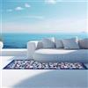 Floori Tappeto Cucina Conchiglie Stile Marino Moderno Morbida Ciniglia con Antiscivolo Passatoia Cucina Ingresso Colori Moderni Made in Italy (Blu Notte, 57x115 cm)