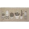 Floori Tappeto Cucina Cactus Ciniglia con Antiscivolo Moderno Passatoia Cucina Ingresso Piante Grasse Colori Moderni Arredo Salotto Camera Made in Italy (Visone, 57x115 cm)