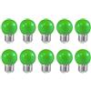 ZFQ Lampadine colorate da 2 W, E27, G45, E27, E27, lampadine colorate per matrimoni, Halloween, Natale, feste, bar, verde, 10 pezzi