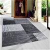 SIMPEX Tappeto 200x290 cm Nero Pelo Corto Design Astratto a Quadri Moderno per Soggiorno Camera Cucina Corridoio Sala da Pranzo Cameretta Morbido