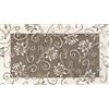 Floori Tappeto Arredo Ninfea Fiori Colori Moderni Arredo Salotto Camera Passatoia Cucina Con Antiscivolo Made in Italy (Grigio Caldo, 65x175 cm)