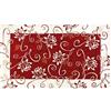 Floori Tappeto Arredo Ninfea Fiori Colori Moderni Arredo Salotto Camera Passatoia Cucina Con Antiscivolo Made in Italy (Rosso, 140x200 cm)
