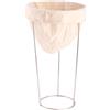 MoSundi Supporto per colino per gelatina in acciaio inox con panno filtrante riutilizzabile e borsa per la preparazione del caffè, per succhi di frutta, yogurt, formaggio, brodo, latte, noci, argento