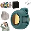 Gienslru Mini ventilatore elettrico senza pale, portatile, silenzioso, a 3 velocità, portatile, senza pale, con clip, ventole di raffreddamento da tavolo, per esterni, viaggi e ufficio (verde)