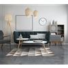 Floori Tappeto Triangoli Moderno Arredo Salotto Camera Passatoia Cucina Con Antiscivolo Made in Italy (Grigio Caldo, 65x115 cm)
