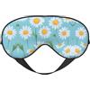 SSIMOO Maschera per dormire con margherita bianca su sfondo celeste, regolabile, traspirante, alla moda per un'esperienza di sonno confortevole