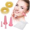 KARELLS Coppettazione Viso Silicone,Anelli Massaggianti,Massaggio Silicone Coppettazione,per Corpo Collo Gambe Braccio Schiena Facial Trattamenti di Bellezza,2 Taglie (Rosa)