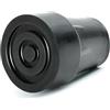 Seesaw Manicotti in gomma di alta qualità (2 pezzi) | Tappi in gomma per deambulazione e stampelle | Capsula in gomma naturale con inserto in acciaio | Per una maggiore stabilità (diametro 18 mm nero)