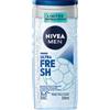 NIVEA MEN Gel Doccia Ultra Fresh 3 in 1 (1 x 250 ml), gel doccia uomo edizione speciale calcio, gel doccia capelli, corpo e viso, gel lavaggio corpo per uomo con profumo di agrumi tonificante