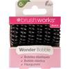 Brushworks Wonder Bobble Ealstico per Capelli a Spirale, Nero, Pacco da 6