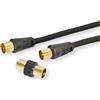 NUOVAVIDEOSUONO Videosuono 2m IEC-IEC cavo coassiale Nero