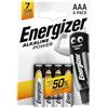 ENERGIZER MINISTILO ALCALINA AAA ALKALINE POWER, BLISTER DA 4PCS