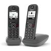 SIEMENS Gigaset AS490 Duo Telefono analogico-DECT Identificatore di chiamata Nero