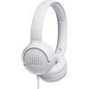 JBL Tune 500 auricolare per telefono cellulare Stereofonico Padiglione auricolare Bianco