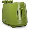 De Longhi CTLAP2203.GR Tostapane con Pinze, Controllo Progressivo del Grado di Tostatura, Indicatori Luminosi, Cassetto Raccoglibriciole, Piedini Anti