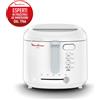 Moulinex AF2031 Friggitrice, Uno, Capacita di 1 Kg per 4 persone, Capacita olio 1,8 L, Bianco