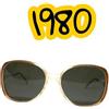 ITALIANLINE Occhiali da Sole Donna Vintage Anni 80 Made in Italy Plastica