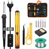 VFANDV Saldatore Kit, Saldatore a Stagno 80W con Schermo LCD 13 in 1 Kit di Saldatura 180-520℃ Stagnatore Elettrico Professionale, Adatto a Manutenzione Domestica & Fai Da Te